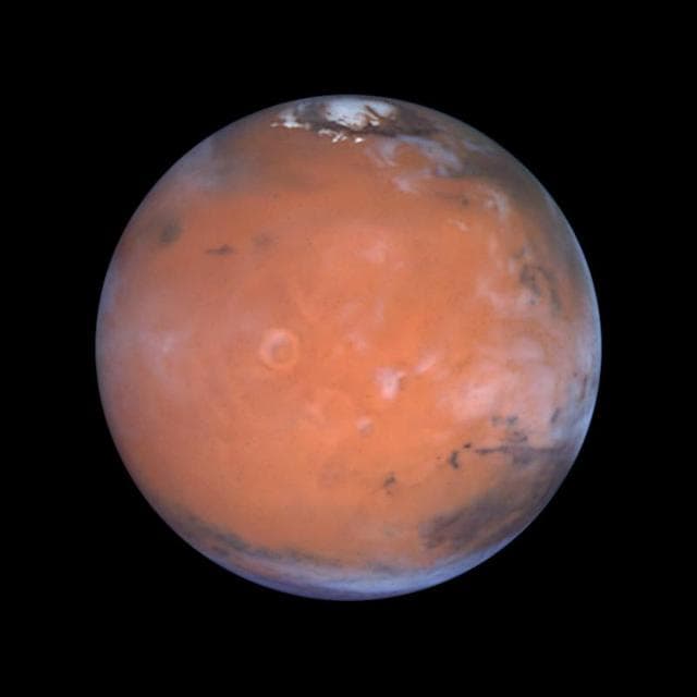 NASA image: A Closer Hubble Encounter With Mars - Tharsis