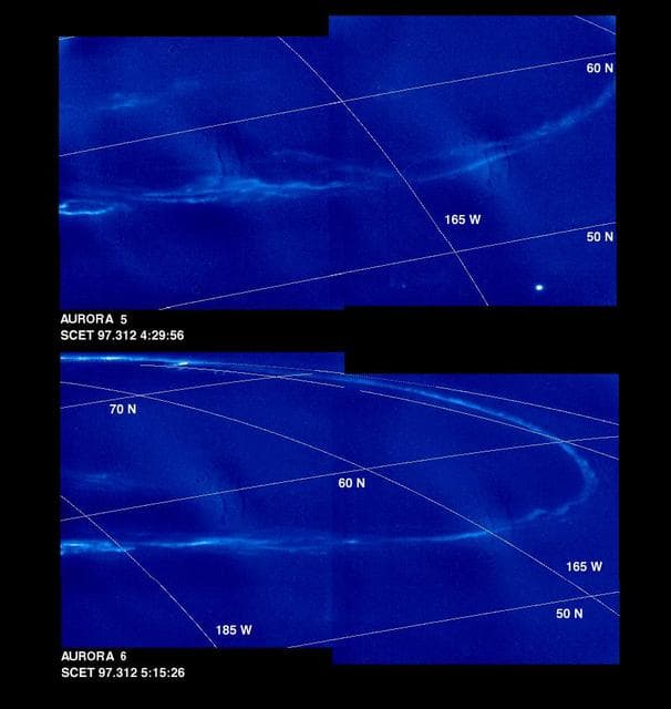 NASA image: Time Series of Jupiter Aurora