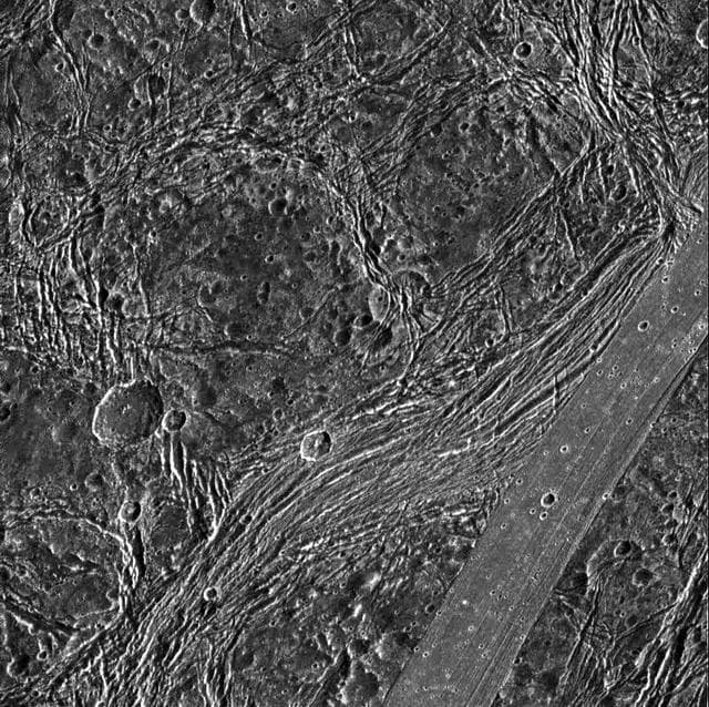 NASA image: Fractures in Nicholson Regio