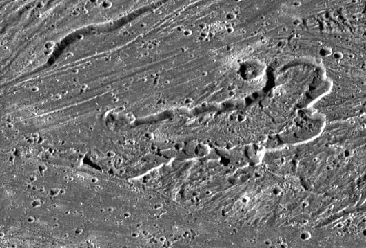 NASA image: Calderas on Ganymede?