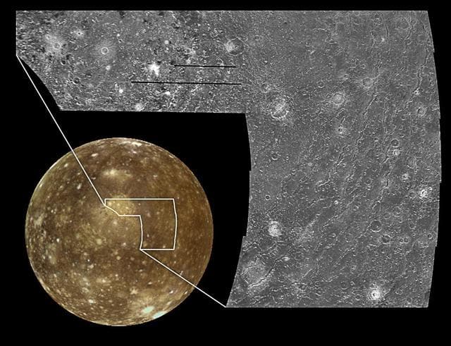 NASA image: The Valhalla Multi-ring Structure on Callisto