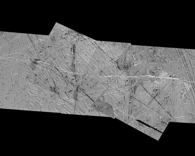 NASA image: Rugged Terrain on Europa