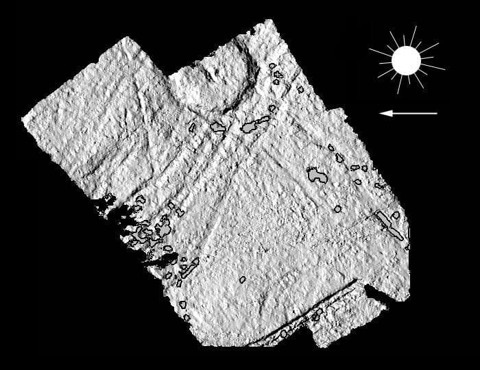 NASA image: Topography Around Europa Cilix Crater