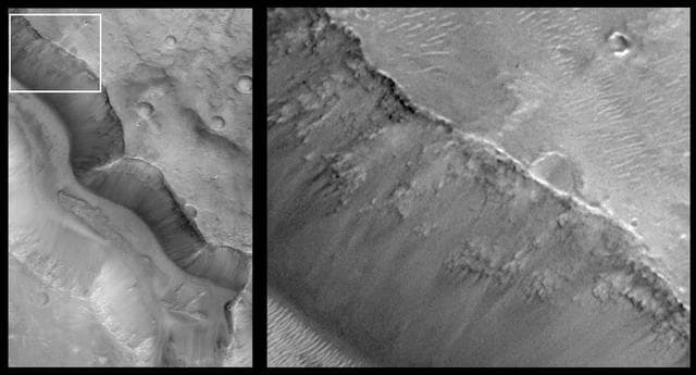 NASA image: Layers in Cratered Highland Crust Exposed by Tagus Vallis