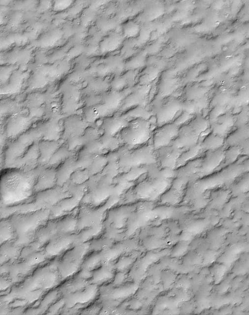 NASA image: A Complex, Ridged Terrain in North Terra Cimmeria