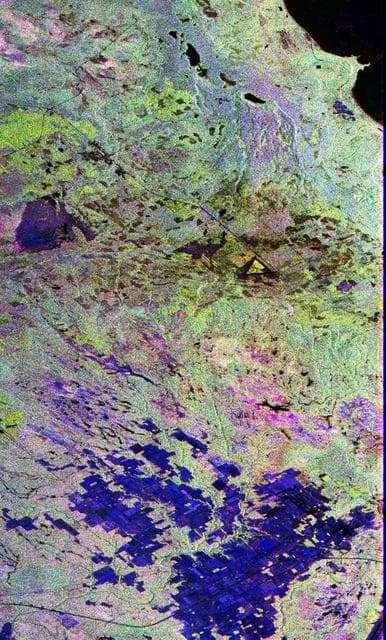 NASA image: Space Radar Image of Raco, Michigan