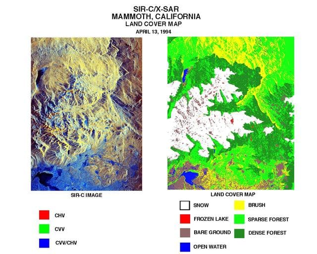 NASA image: Space Radar Image of Mammoth, California