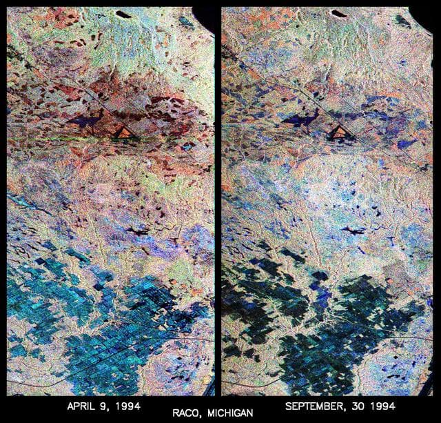 NASA image: Space Radar Image of Raco, Michigan