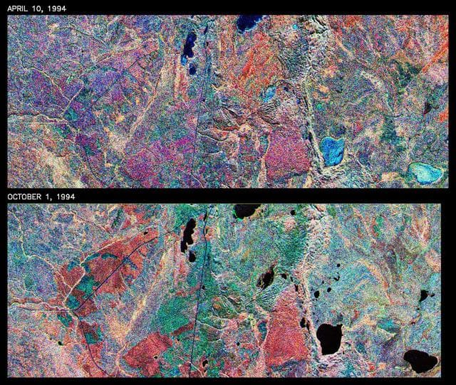 NASA image: Space Radar Image of Prince Albert, Canada, seasonal