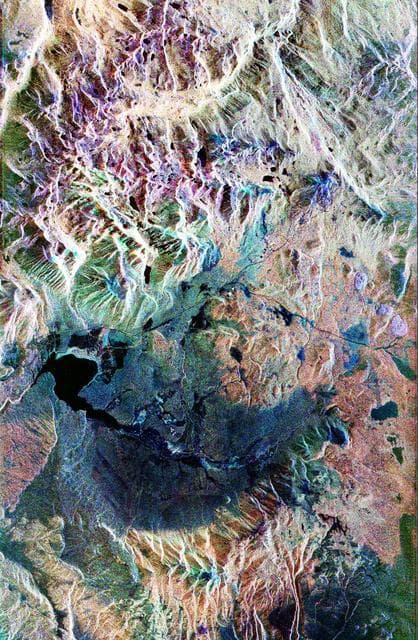 NASA image: Space Radar Image of Mammoth Mountain, California