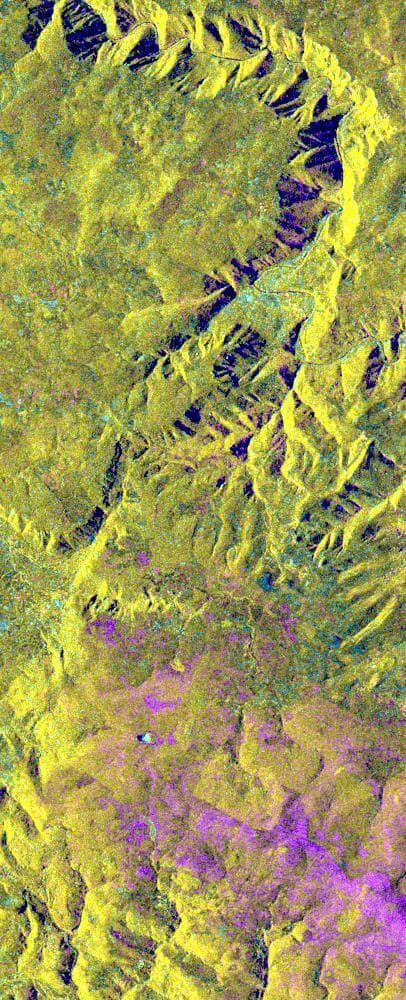 NASA image: Space Radar Image of Lozere Department, Mende, France