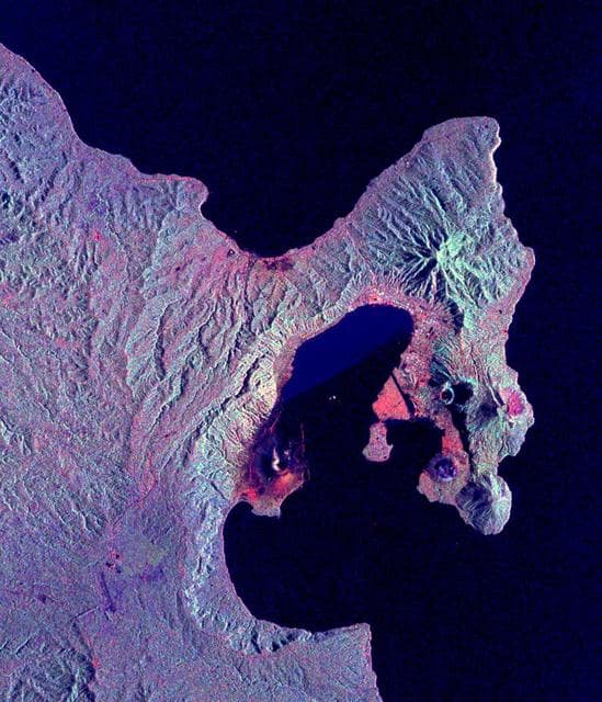 NASA image: Space Radar Image of Rabaul Volcano, New Guinea