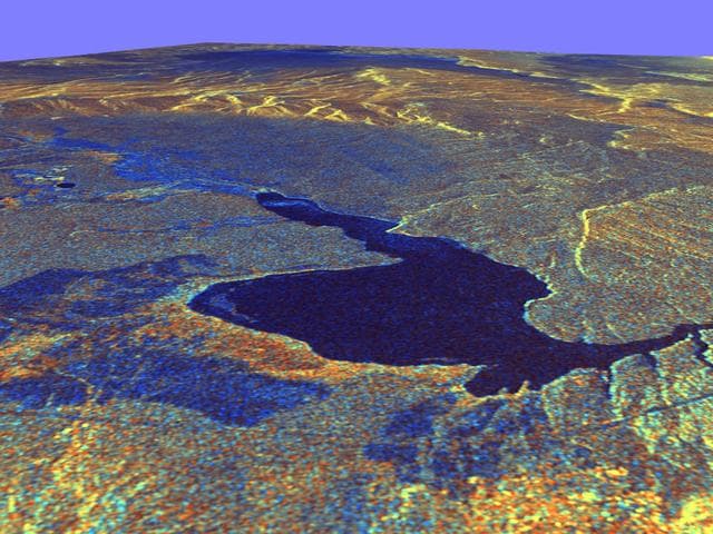NASA image: Space Radar Image of Long Valley, California in 3-D