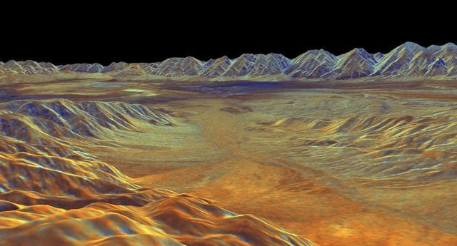 NASA image: Space Radar Image of Saline Valley, California