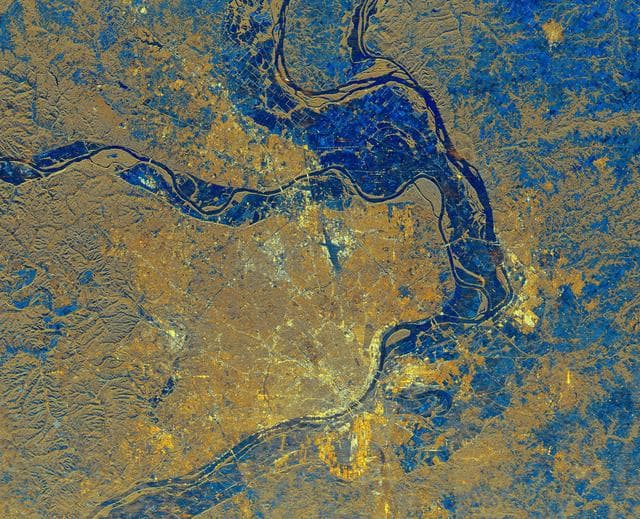NASA image: Space Radar Image of St. Louis, Missouri