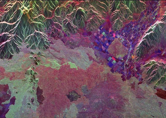 NASA image: Space Radar Image of Craters of the Moon, Idaho