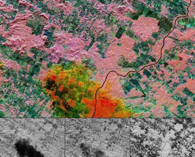 NASA image: Space Radar Image of Randonia Rain Cell