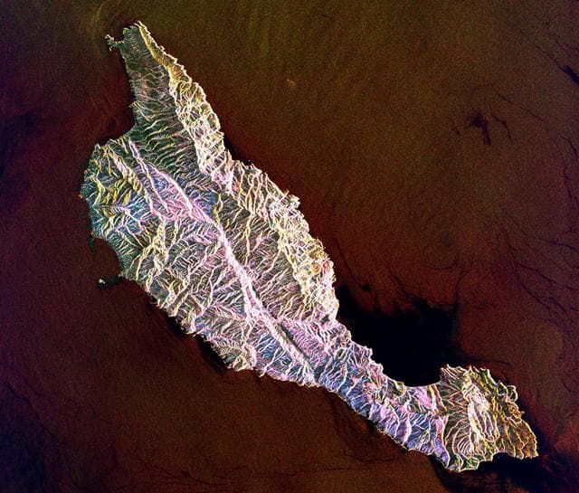 NASA image: Space Radar Image of Santa Cruz Island, California