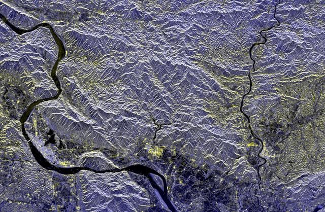 NASA image: Space Radar Image of Mineral Resources, China