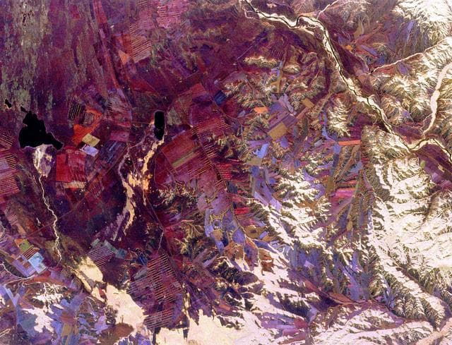 NASA image: Space Radar Image of Tuva, Central Asia