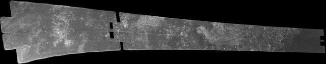 NASA image: Titan Radar Swath T-7 Flyby - Sept. 7, 2005