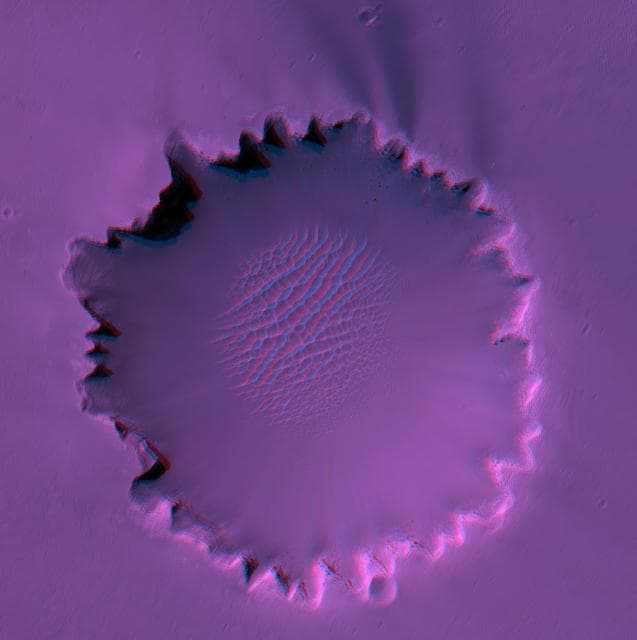 NASA image: Stereo View of Victoria Crater