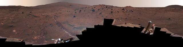 NASA image: McMurdo Panorama from Spirit Winter Haven False Color