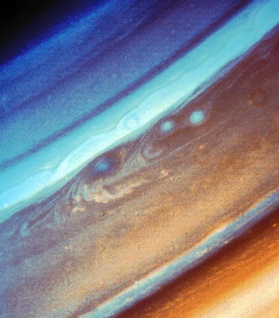 NASA image: Photograph of Saturn Constructed in False Color