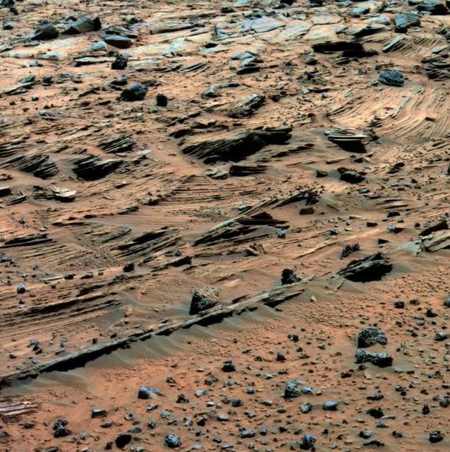 NASA image: Spirit Says Goodbye to Home Plate False Color