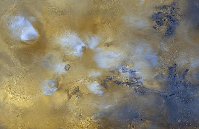 NASA image: Tharsis and Marineris
