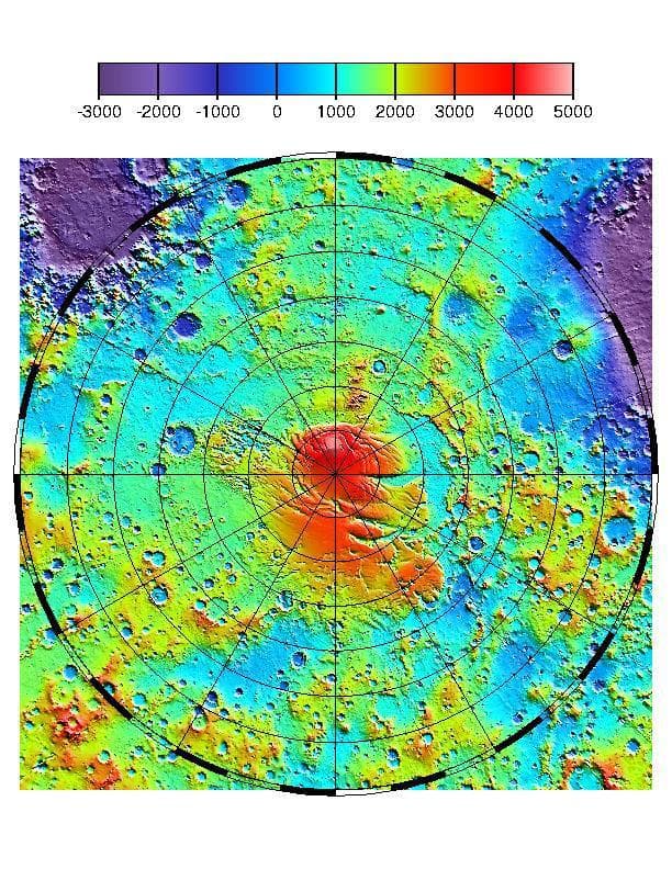 NASA image: MOLA TOPOGRAPHIC MAP