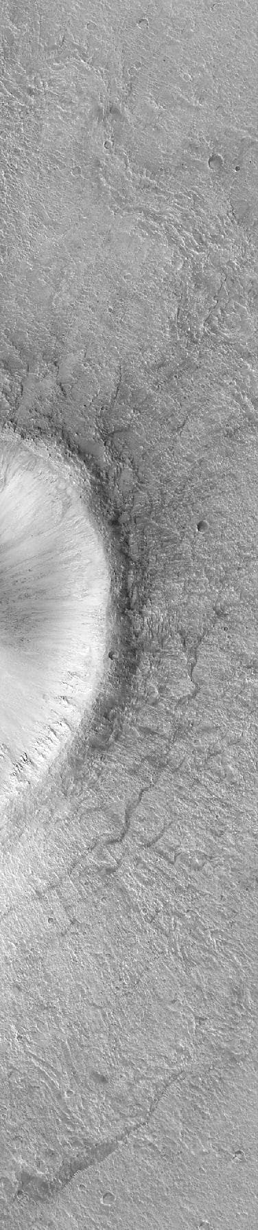 NASA image: Detail of an Impact Crater, Acidalia Planitia