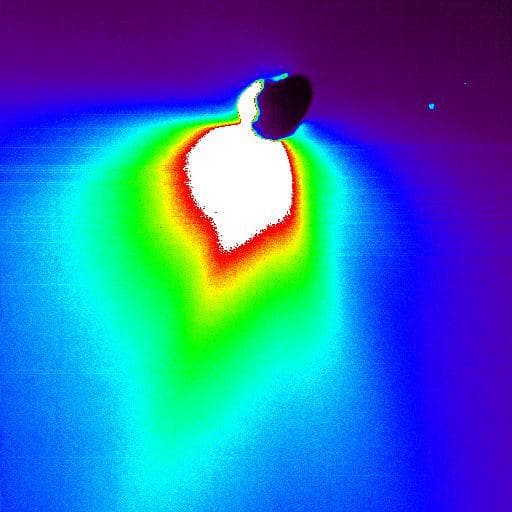 NASA image: Comet Tempel Silhouette