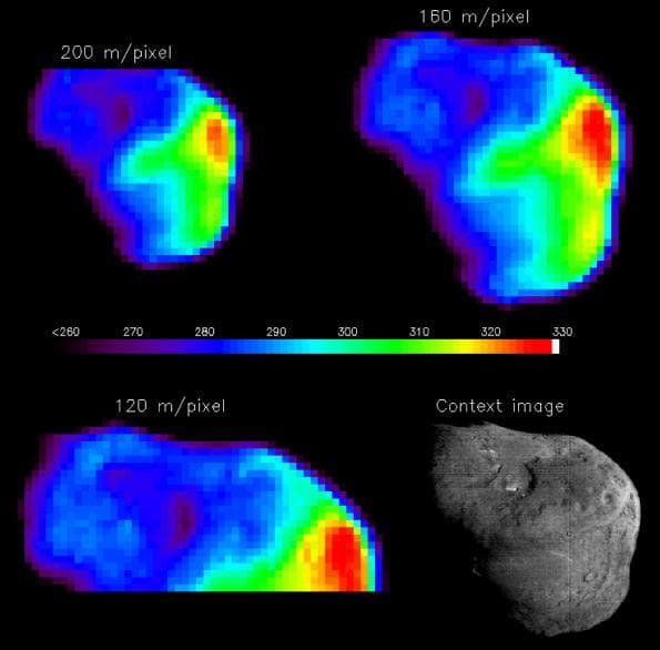 NASA image: Temperature Map of Tempel 1