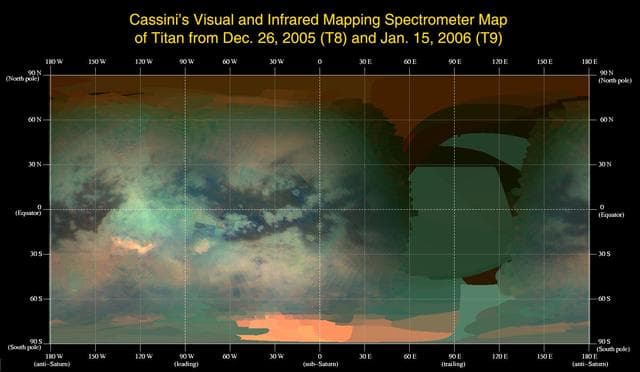 NASA image: An Infrared Map of Titan