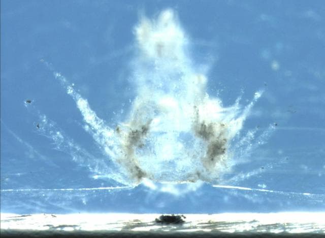 NASA image: Comet Ejecta in Aerogel