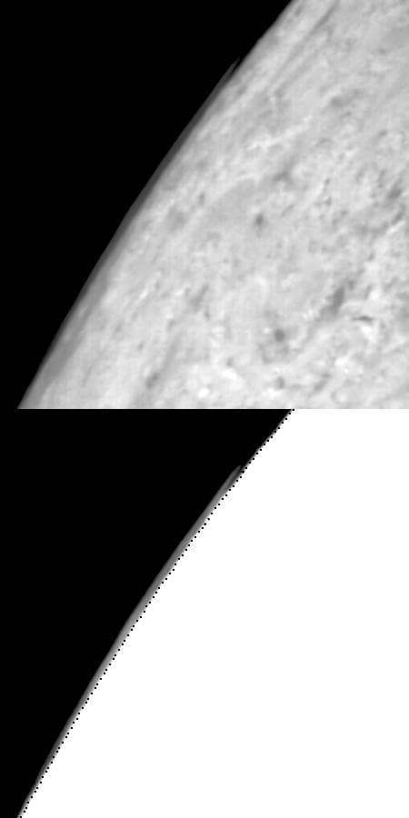 NASA image: Limb clouds over Triton