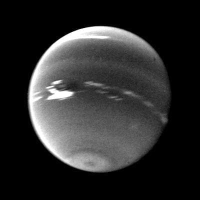 NASA image: Neptune Clouds on the Dark Spot