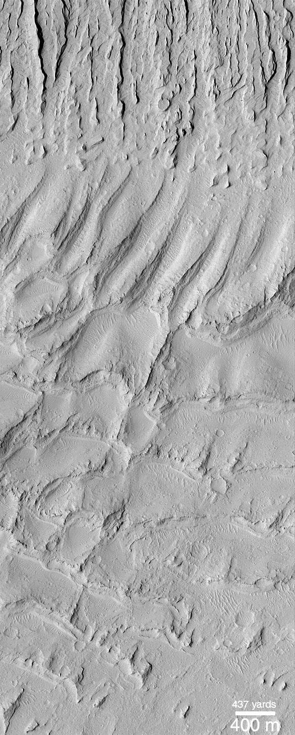NASA image: Ancient Paleo-Dunes Battered by Impact Craters