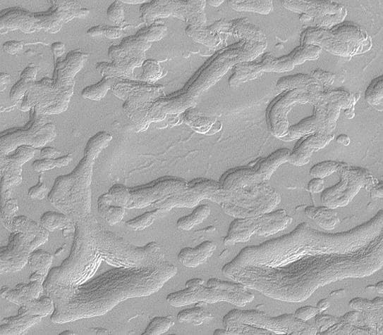 NASA image: South Polar Cap Erosion and Aprons
