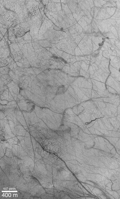 NASA image: Dust Devils Seen Streaking Across Mars: PART 1--What Are These?