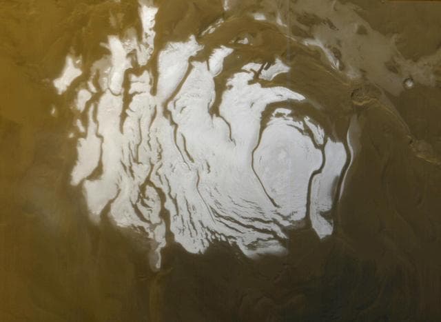 NASA image: South Polar Cap, Summer 2000