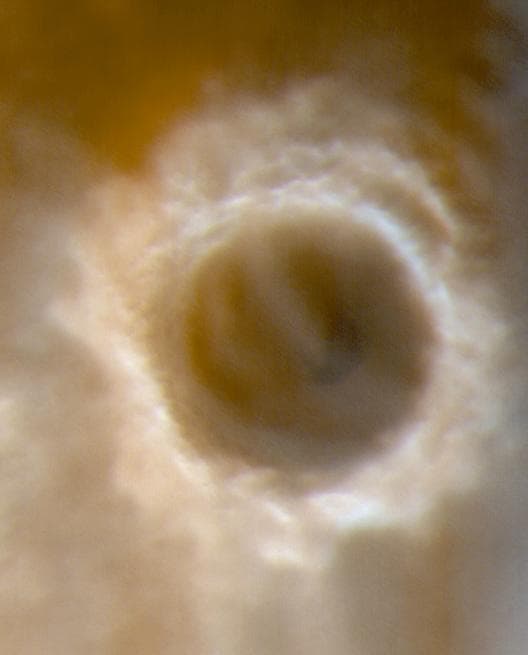 NASA image: The Frosty Rims of Lomonosov Crater in Winter