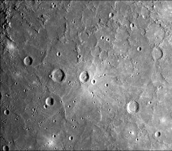 NASA image: Uncratered Area on Mercury