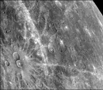 NASA image: Prominent Rayed Craters