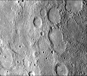 NASA image: Curved Lobate Scarp on Crater Floor