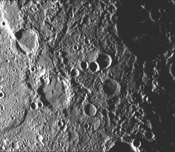 NASA image: Crater Rim Offset 10 Kilometers by Scarp