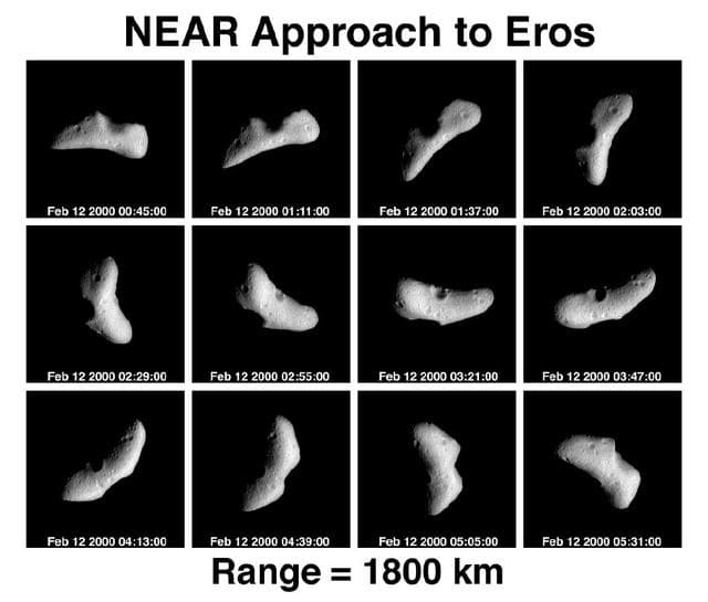 NASA image: NEAR Approach to Eros - 12 Panel Rotation Sequence