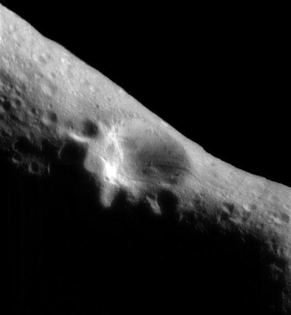 NASA image: NEAR Historic First Image from Eros Orbit