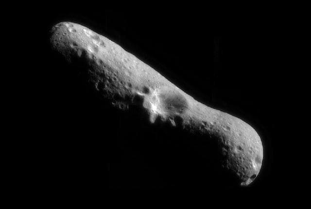NASA image: NEAR First Whole-Eros Mosaic from Orbit